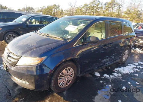 2015 Honda Odyssey Lx из США, поврежденный, VIN 5FNRL5H20FB125592